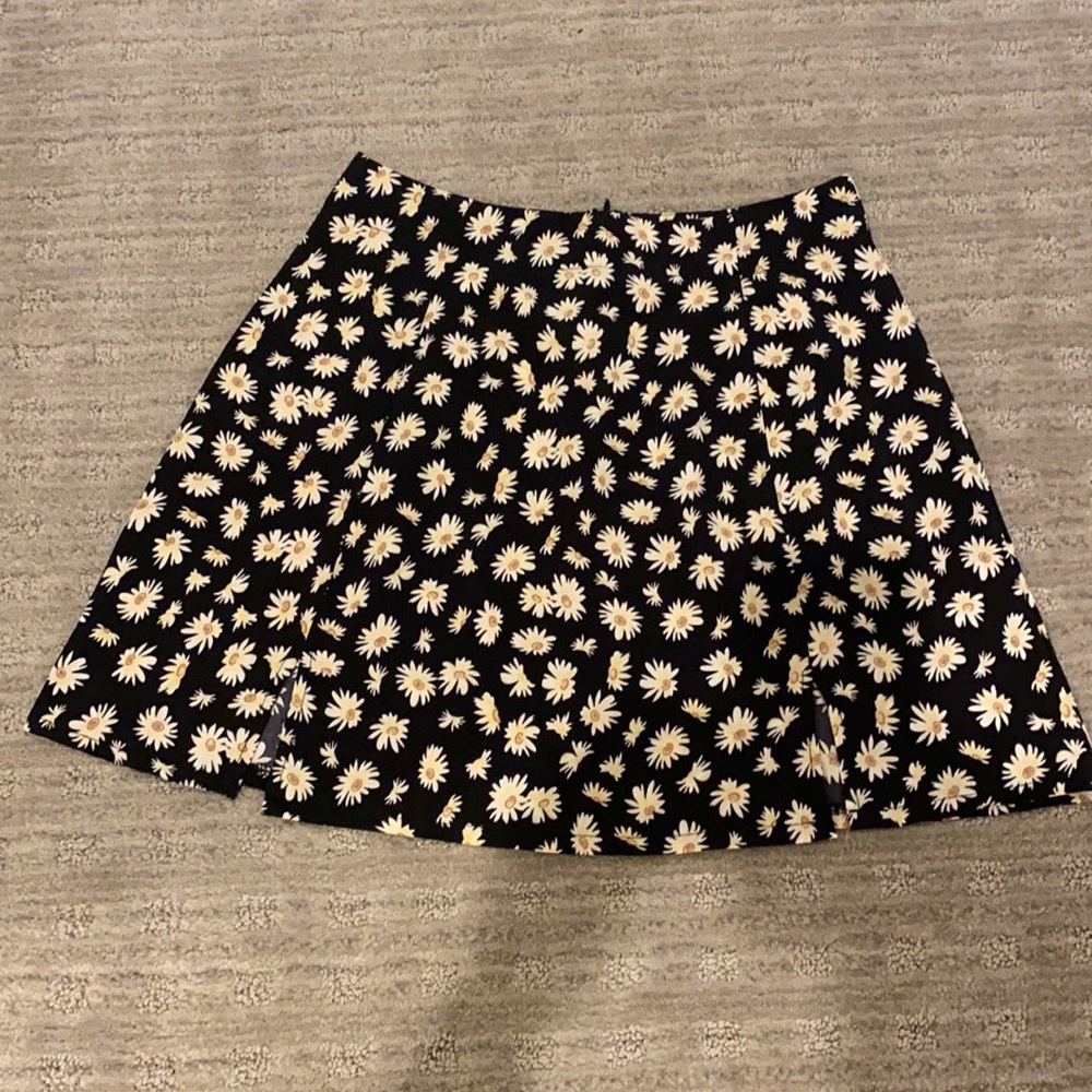 Shein Black Daisy Skirt